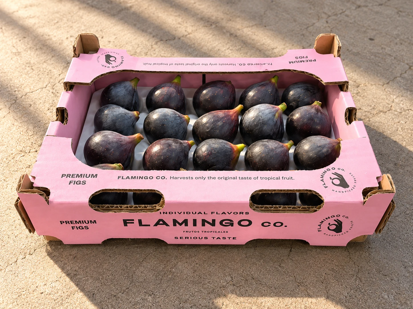 Figs in a Flamingo Co. box