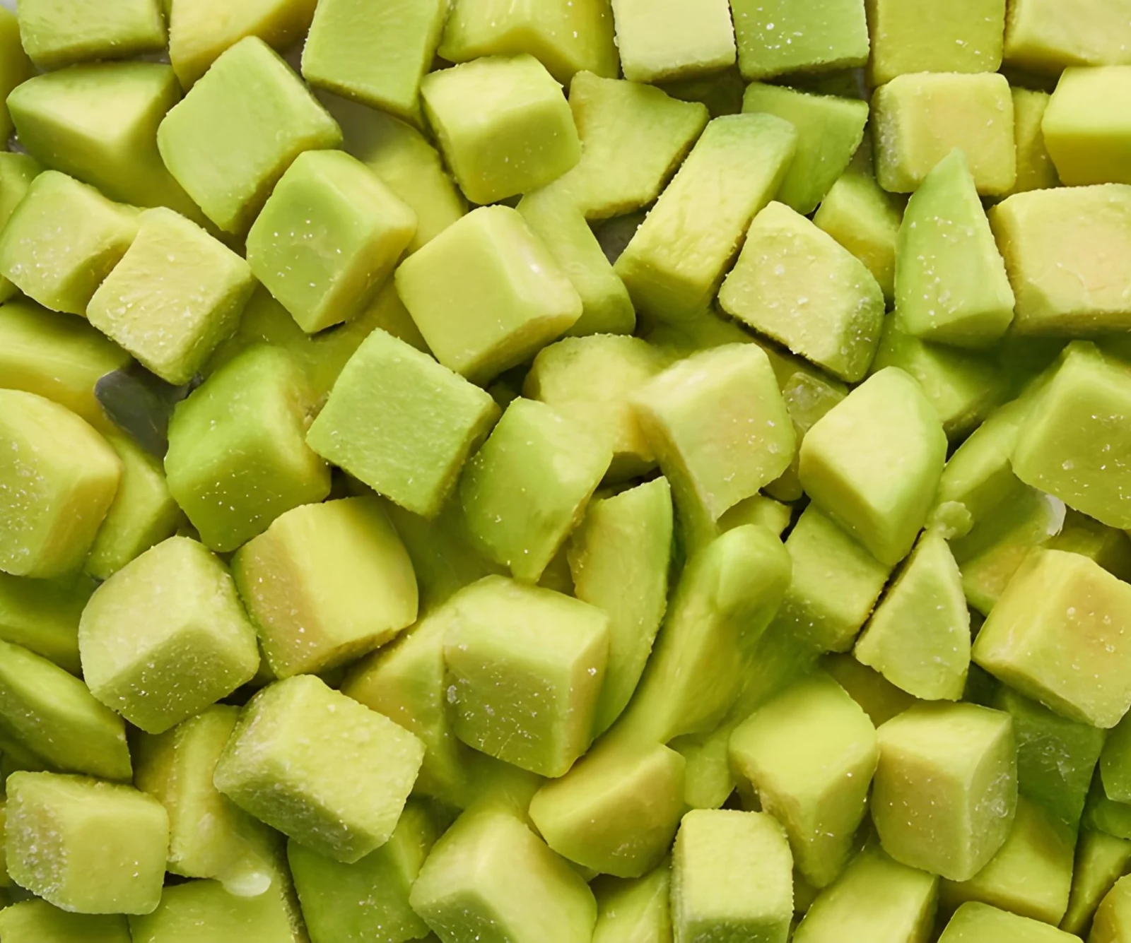 Frozen avocado cubes